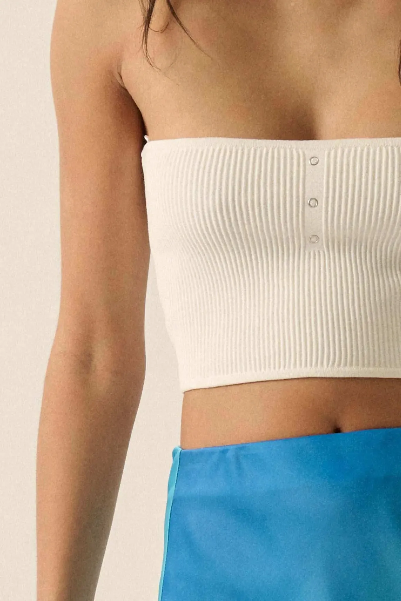 Shaper Fit Rib-Knit Bandeau Tube Top sold by Promesa product image thumbnail 2