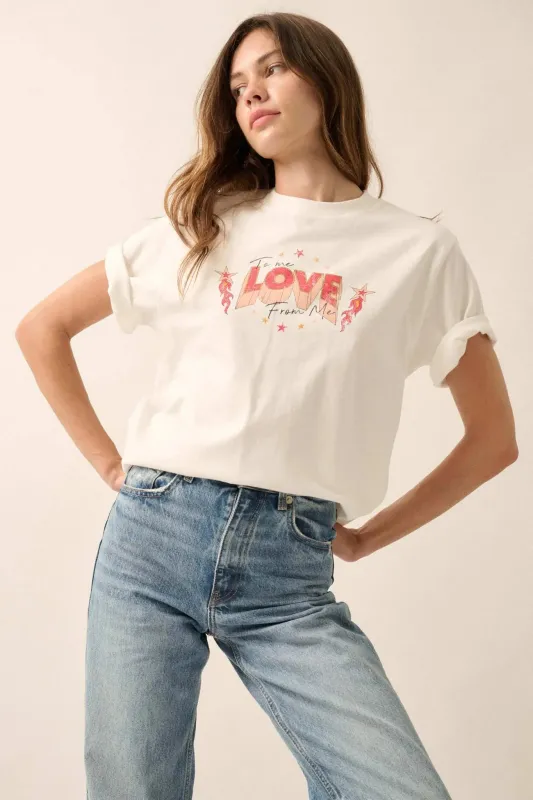 Love From Me Vintage-Print Graphic Tee sold by Promesa