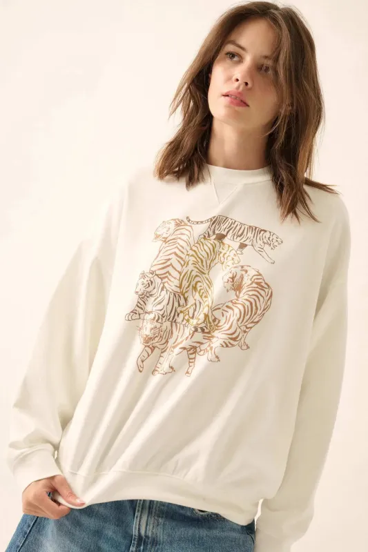 Tiger Troupe Oversize Graphic Sweatshirt sold by Promesa