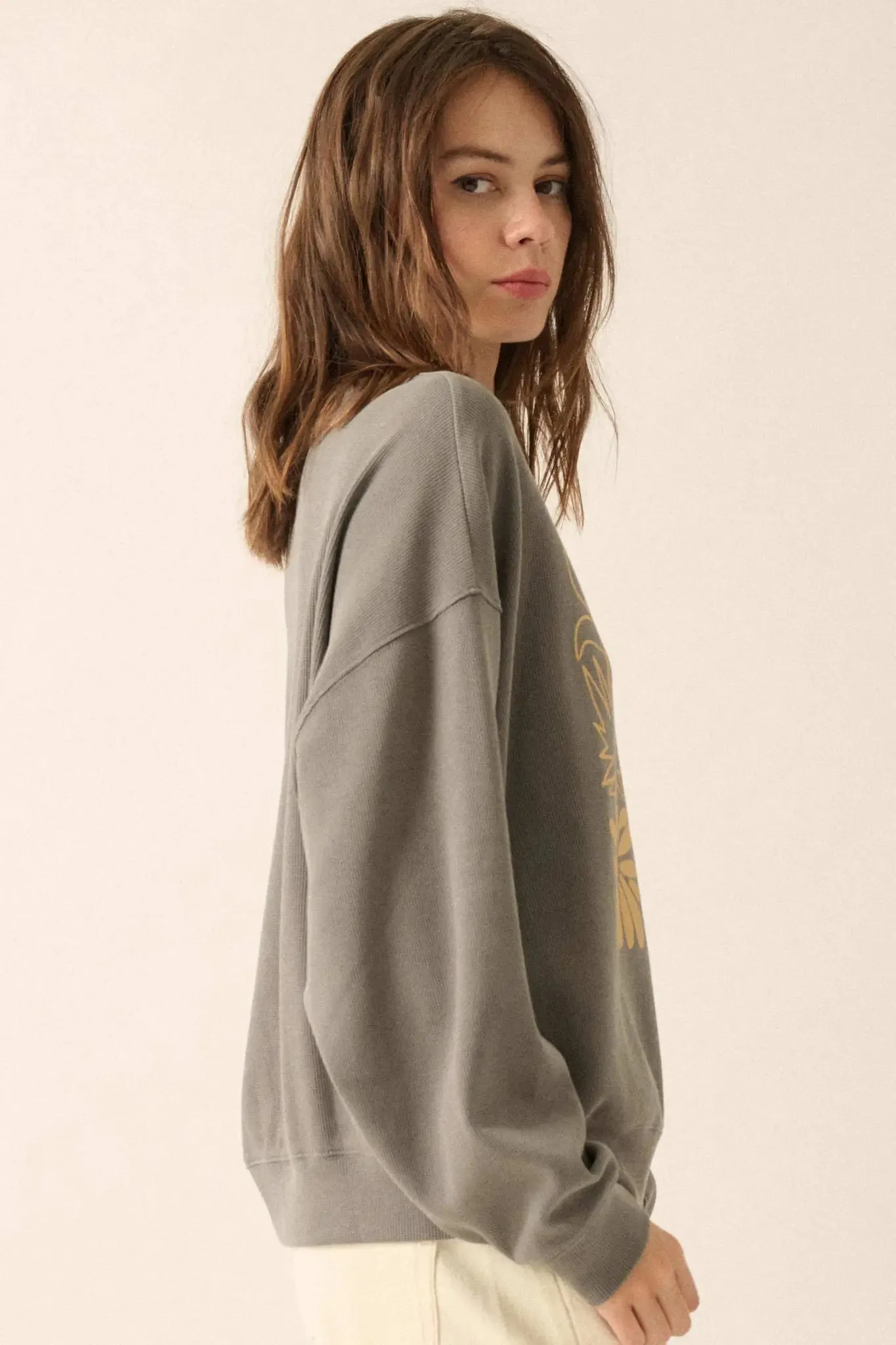 Doodle Garden Oversize Thermal Graphic Top sold by Promesa product image thumbnail 5