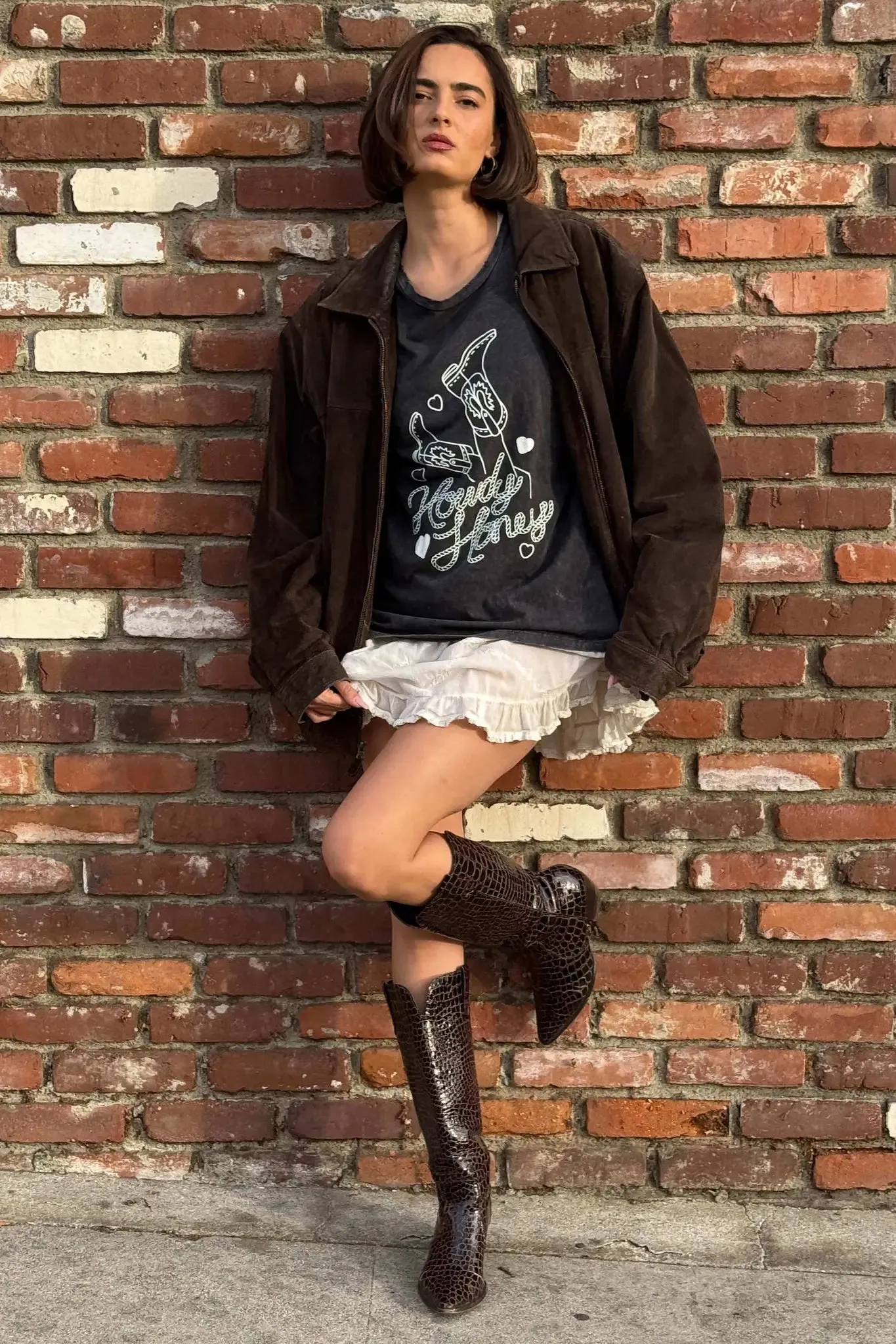 Howdy Honey Slashed Western Graphic Tee sold by Promesa product image thumbnail 2