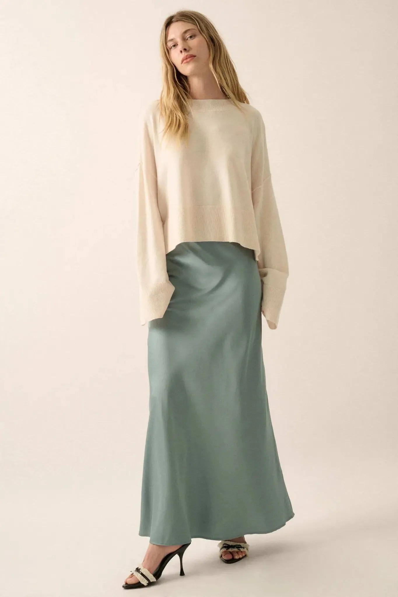 Feels Like Home Solid Knit Drop-Shoulder Sweater sold by Promesa product image thumbnail 3