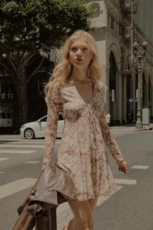 Rare Roses Floral-Print Mesh V-Neck Romper sold by Promesa