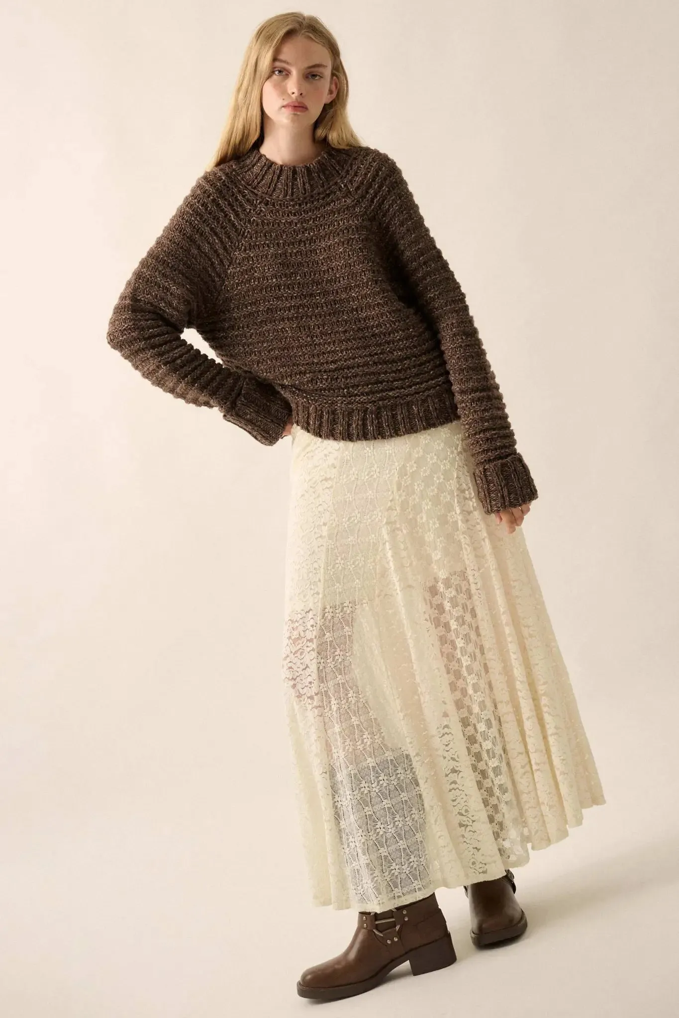 Get Comfy Chunky Horizontal Rib-Knit Sweater sold by Promesa product image thumbnail 3