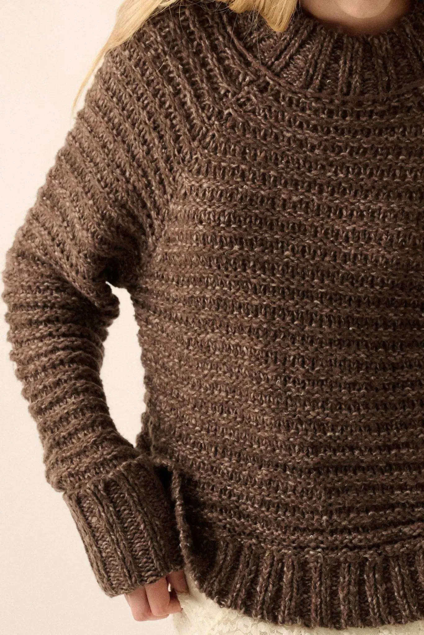 Get Comfy Chunky Horizontal Rib-Knit Sweater sold by Promesa product image thumbnail 4