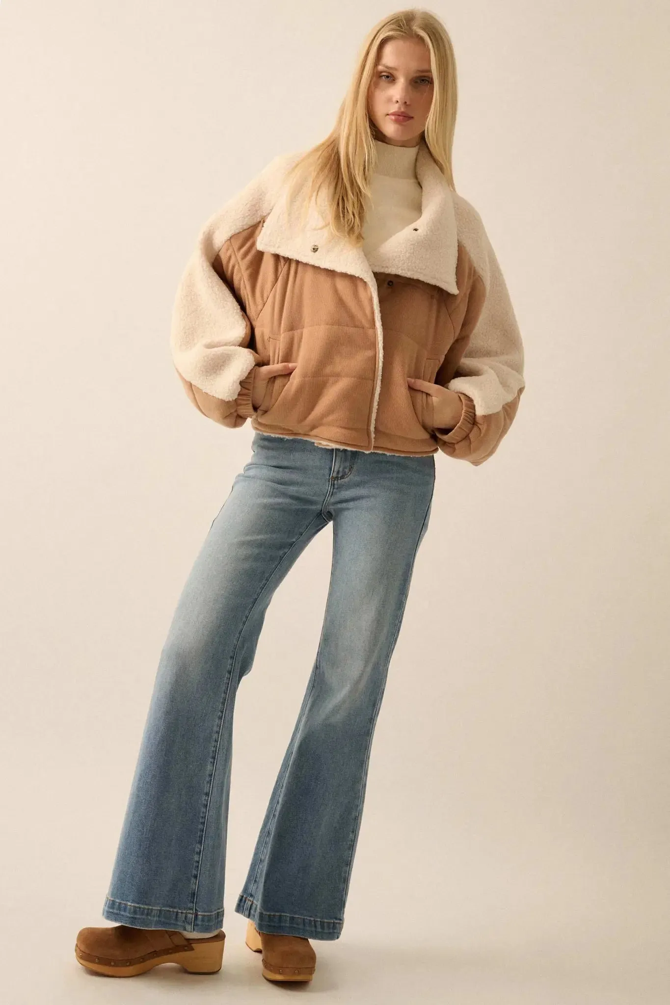Bundle Up Sherpa Fleece-Lined Puffer Jacket sold by Promesa product image thumbnail 5