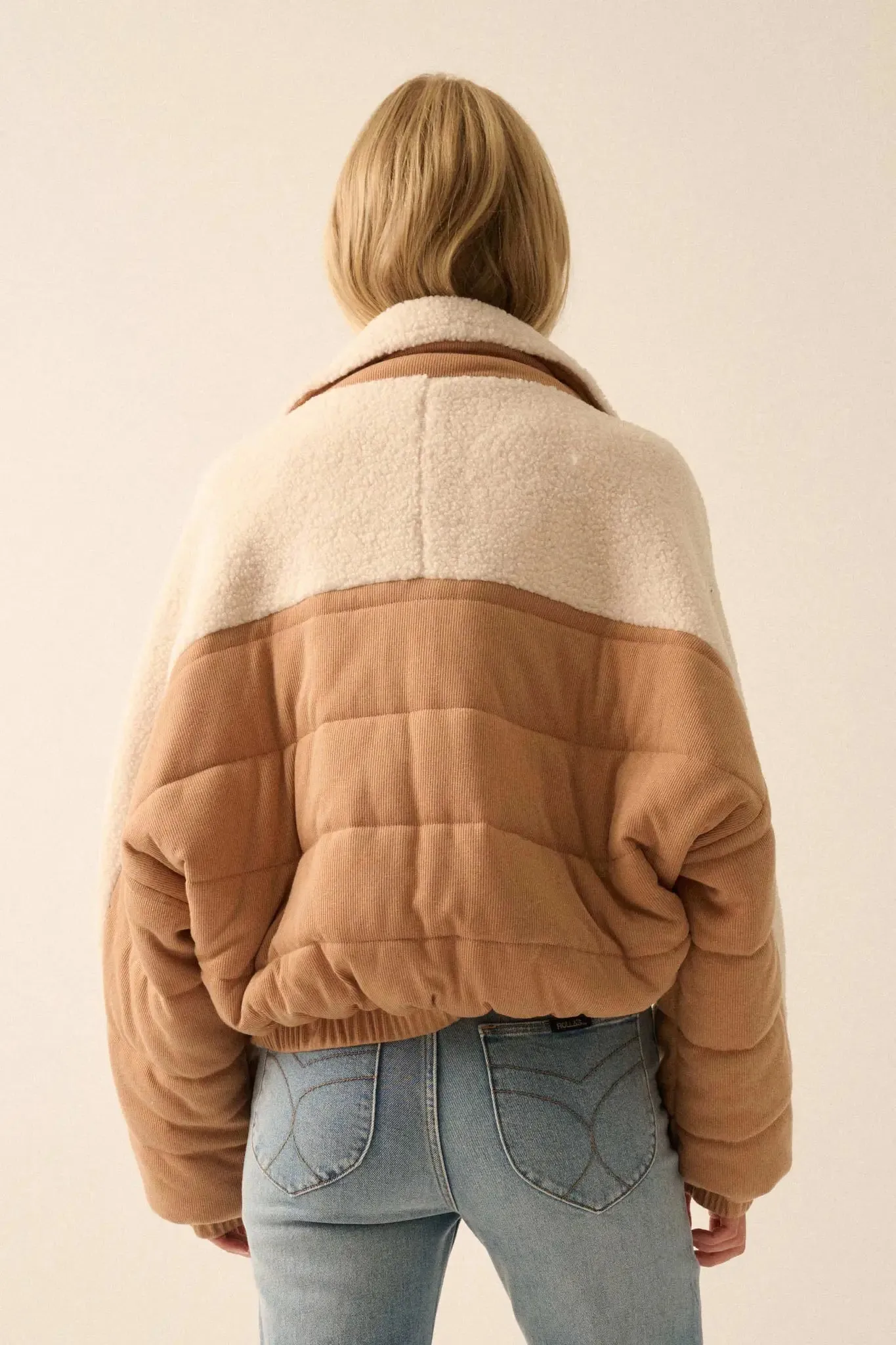 Bundle Up Sherpa Fleece-Lined Puffer Jacket sold by Promesa product image thumbnail 4