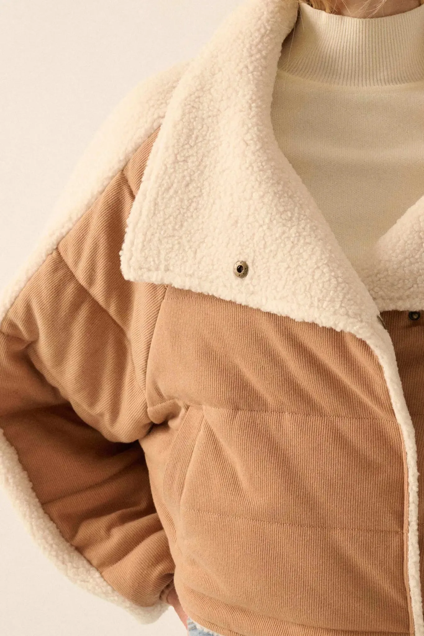 Bundle Up Sherpa Fleece-Lined Puffer Jacket sold by Promesa product image thumbnail 3