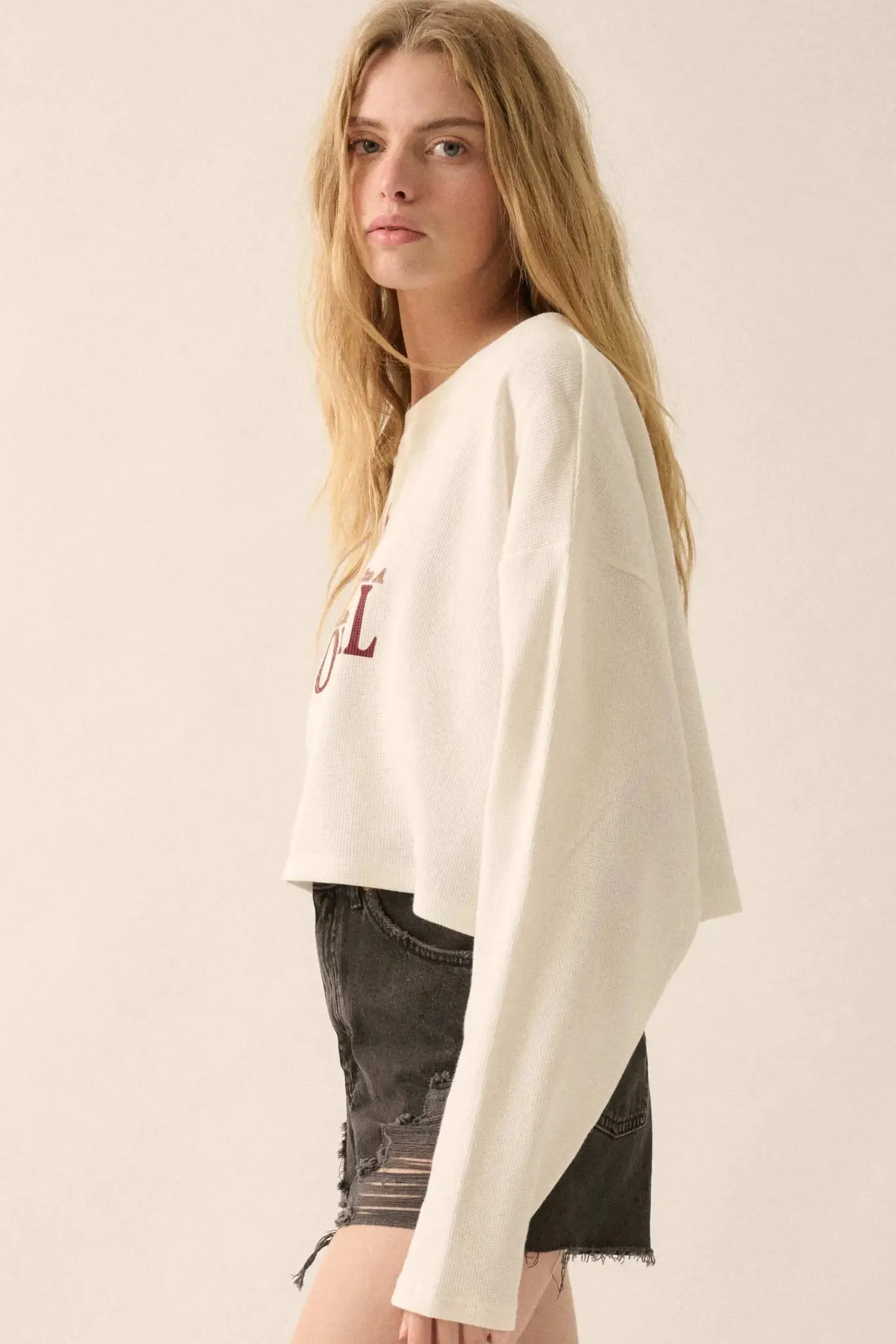 Cowgirl Life Cropped Thermal Graphic Top sold by Promesa product image thumbnail 5