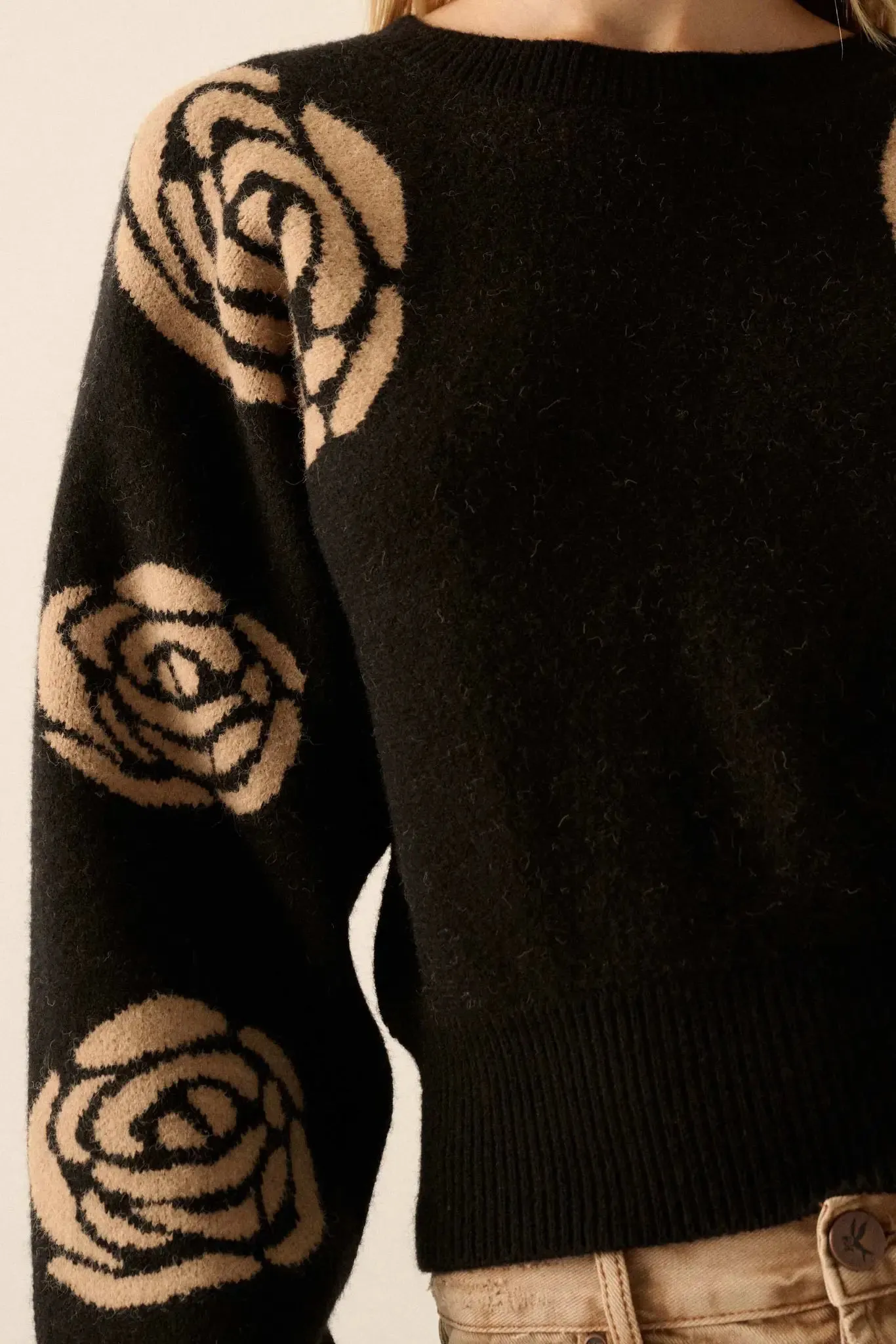 Winter Blooms Floral Jacquard Sweater sold by Promesa product image thumbnail 4
