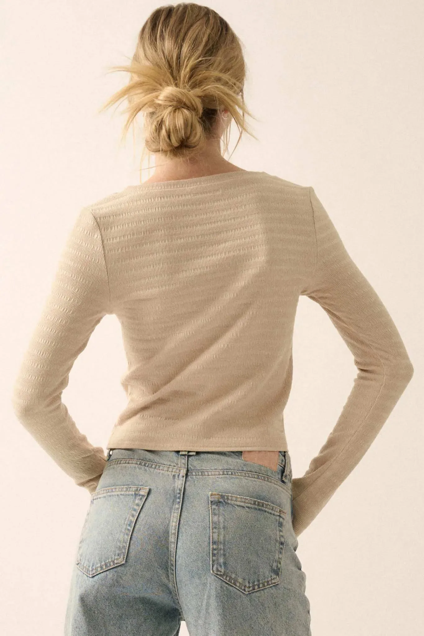 You Do You Ribbed Knit Scoop-Neck Top sold by Promesa product image thumbnail 2