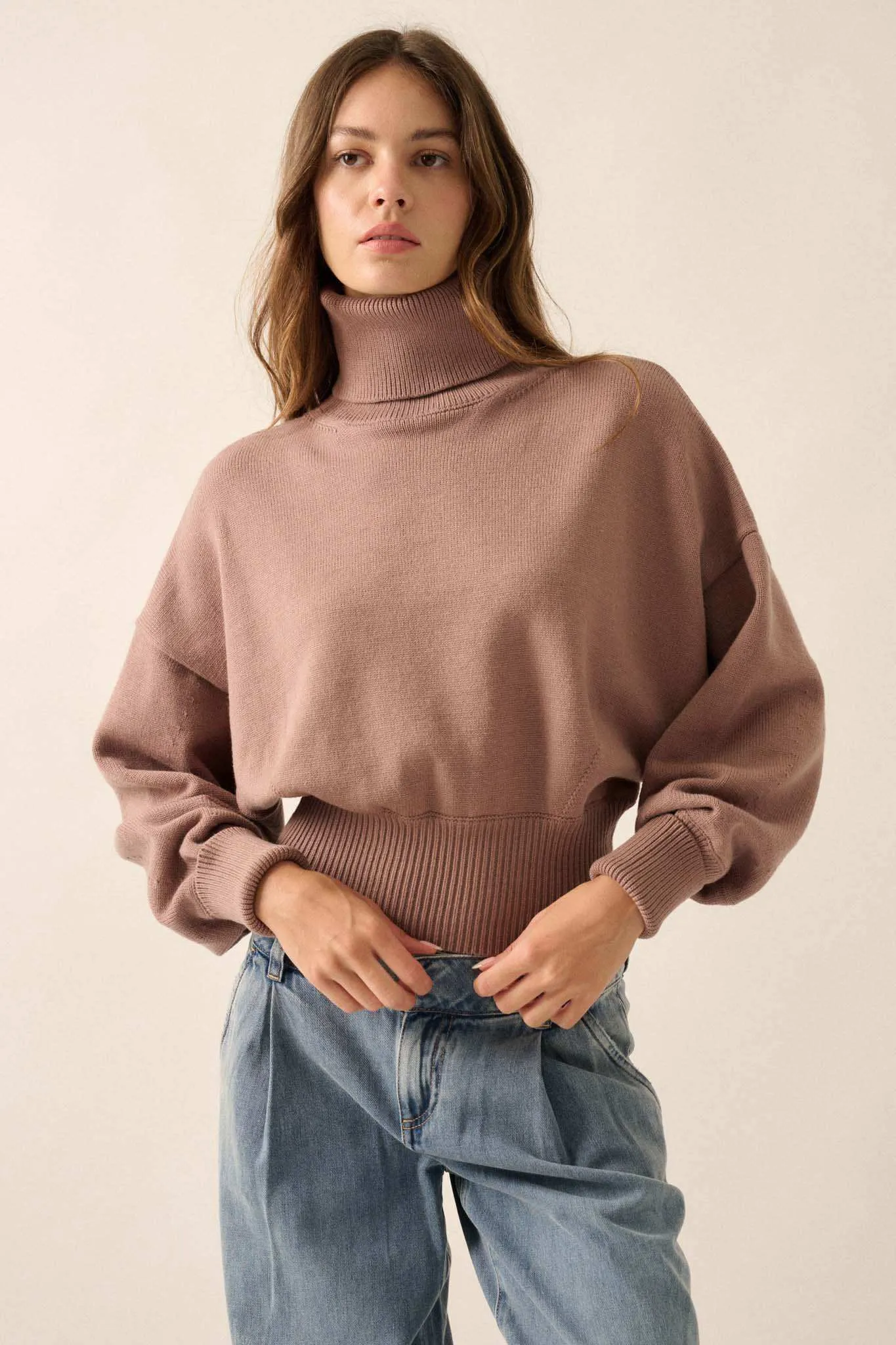 Now or Never Banded Turtleneck Sweater sold by Promesa product image thumbnail 3