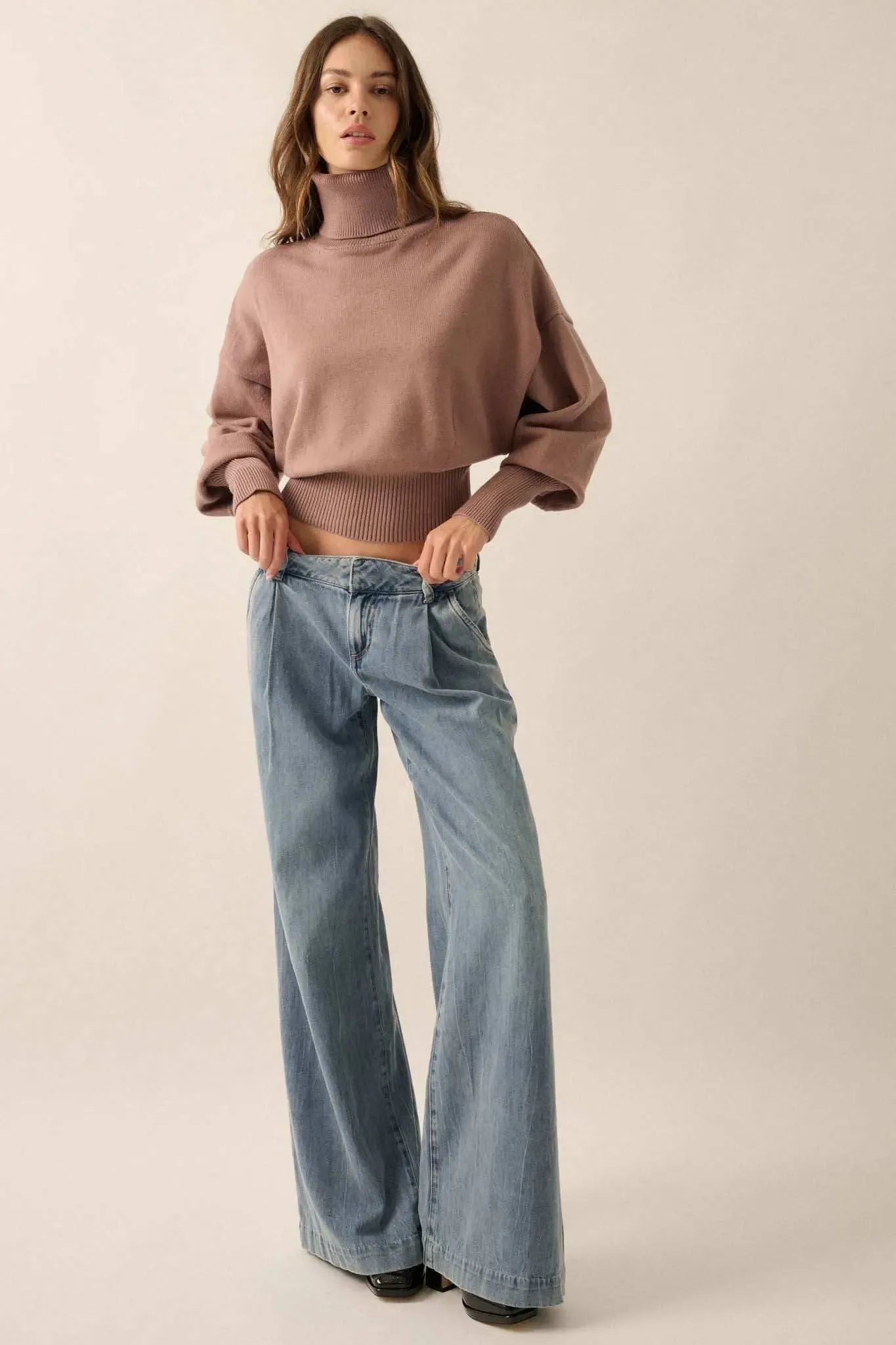 Now or Never Banded Turtleneck Sweater sold by Promesa product image thumbnail 5