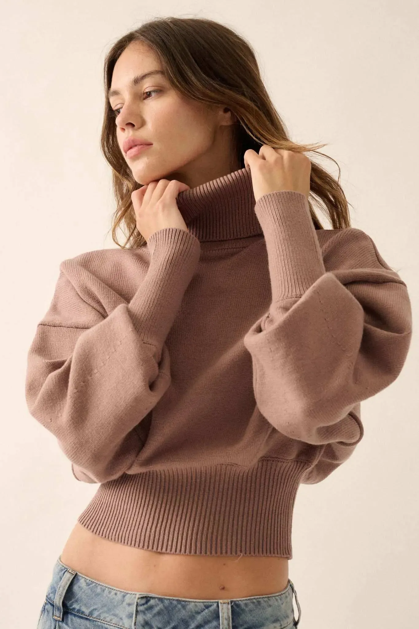 Now or Never Banded Turtleneck Sweater sold by Promesa