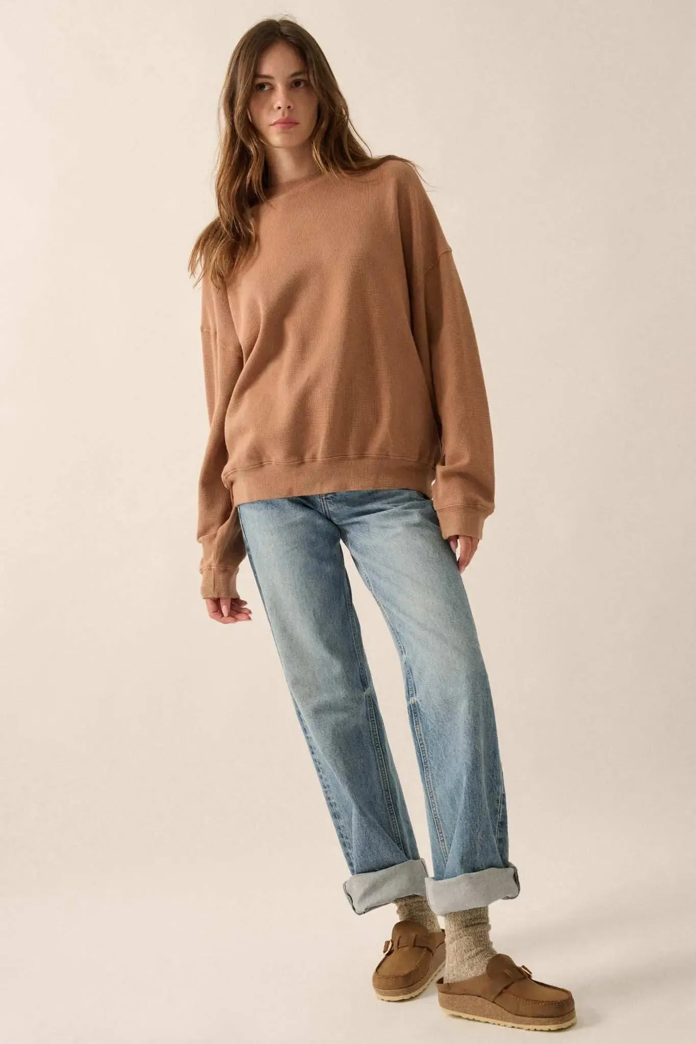 Stay Toasty Garment Dyed Thermal Pullover Top sold by Promesa product image thumbnail 4