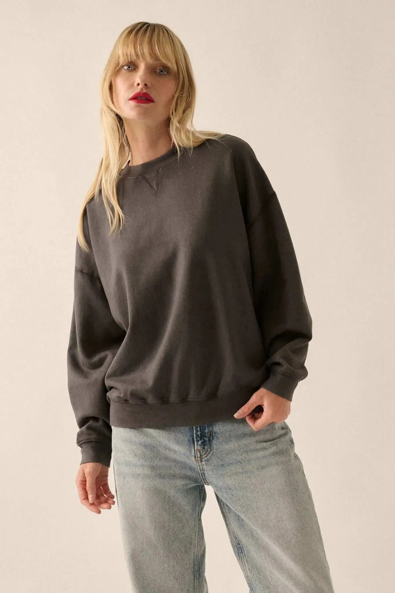 Warm Ways Garment Dyed French Terry Sweatshirt sold by Promesa product image thumbnail 4