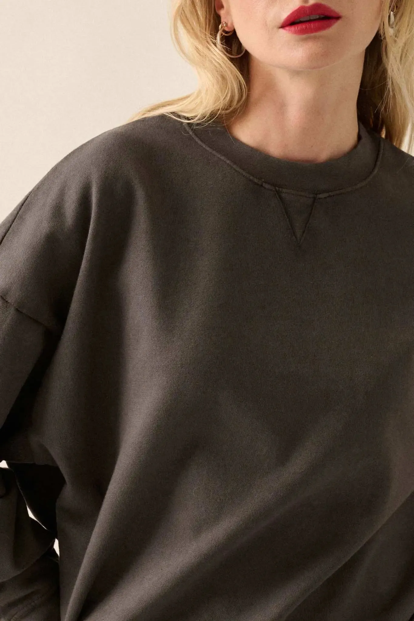 Warm Ways Garment Dyed French Terry Sweatshirt sold by Promesa product image thumbnail 3