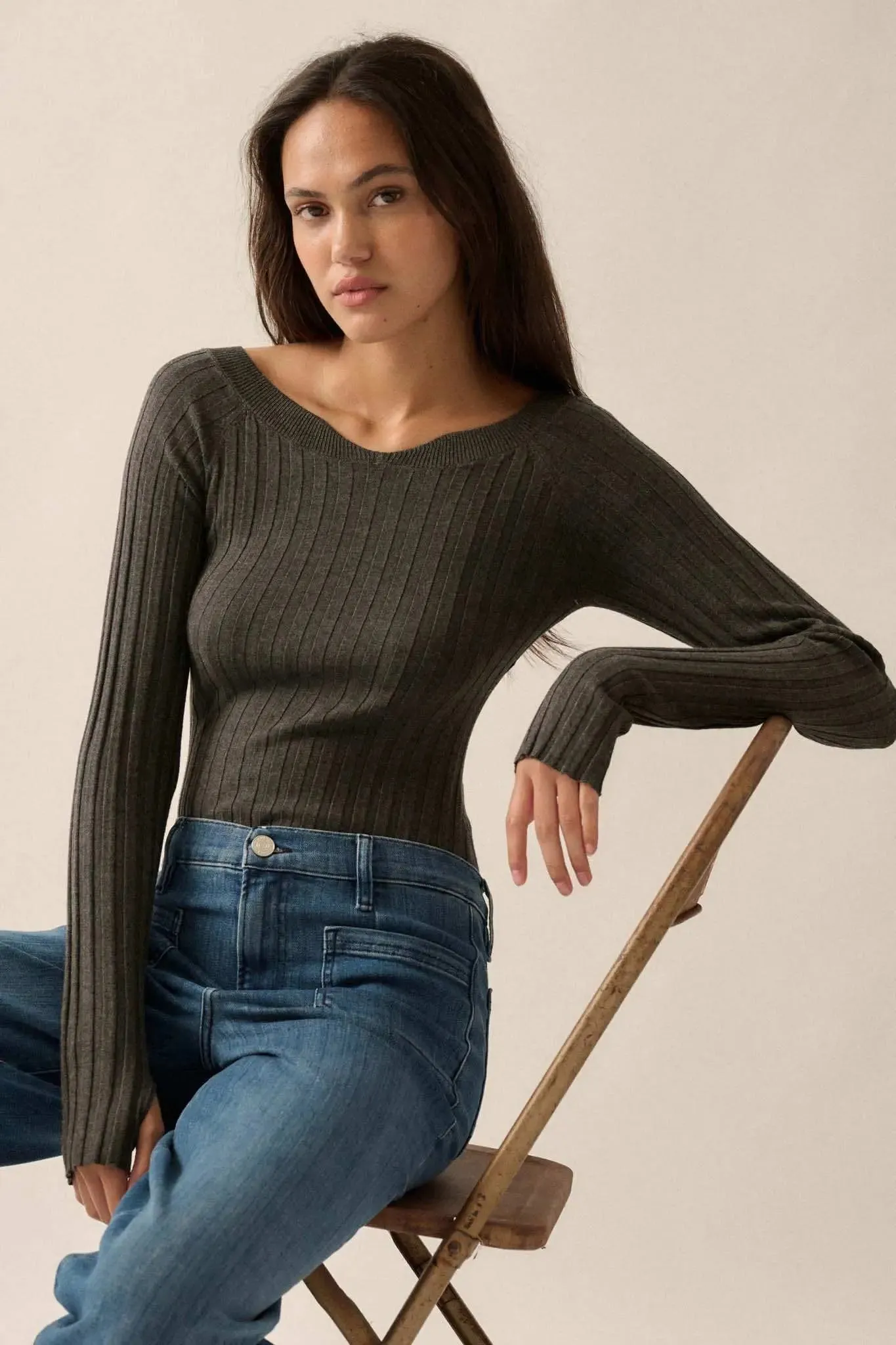 Love Your Life Ribbed Knit Boatneck Bodysuit sold by Promesa
