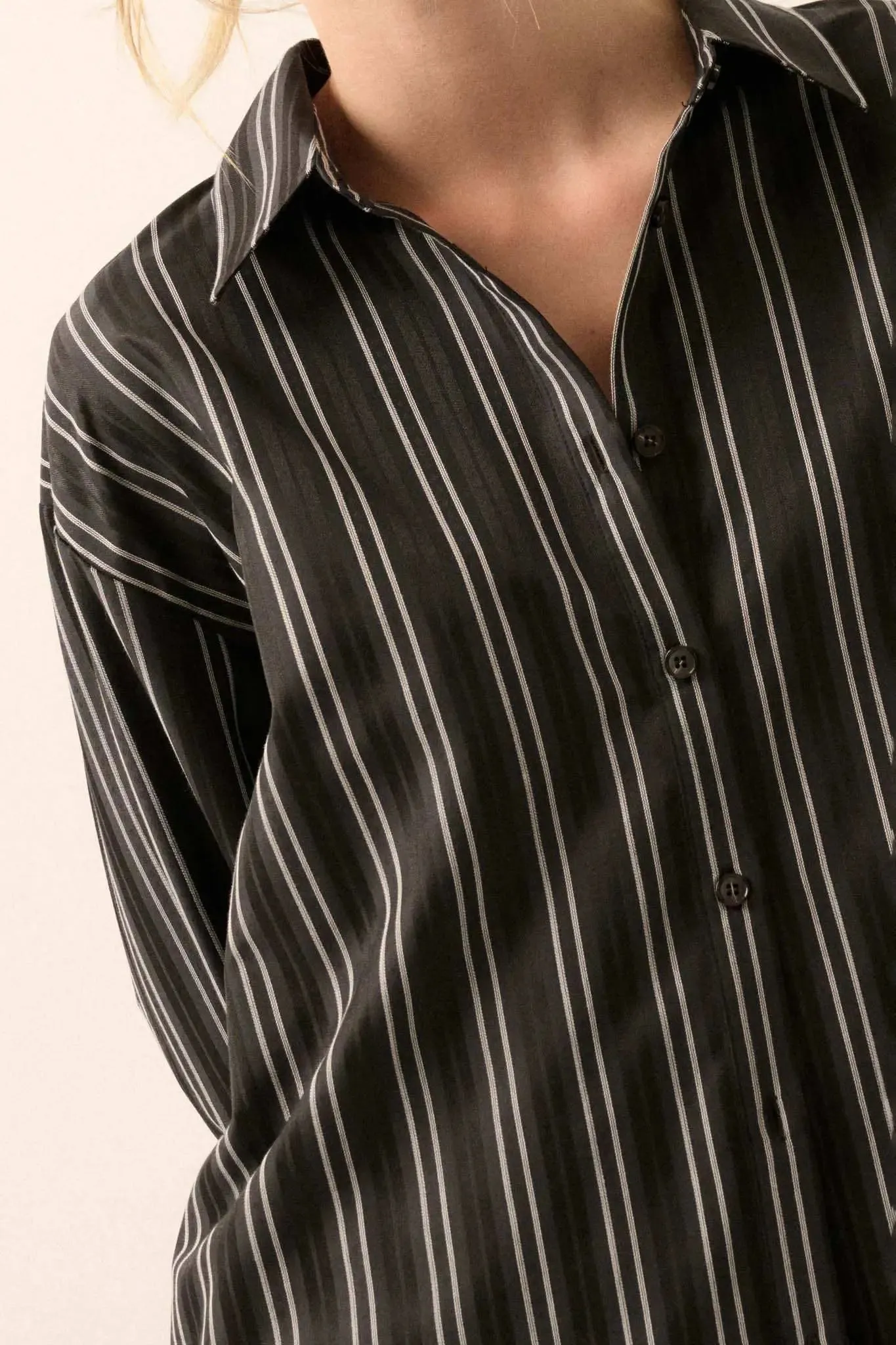 Back to Reality Striped Button-Back Shirt sold by Promesa product image thumbnail 3