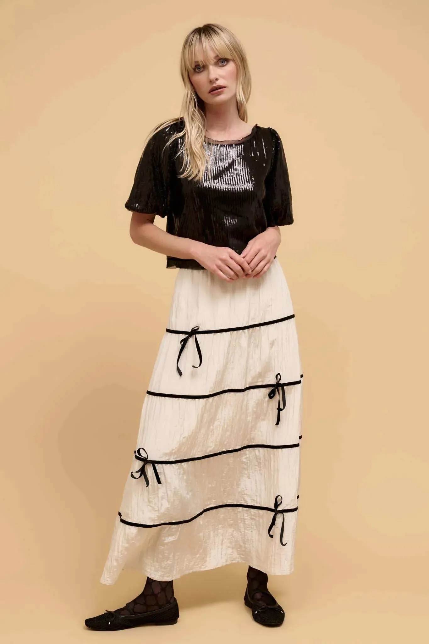 Best of My Love Sequin Puff-Sleeve Top sold by Promesa product image thumbnail 4