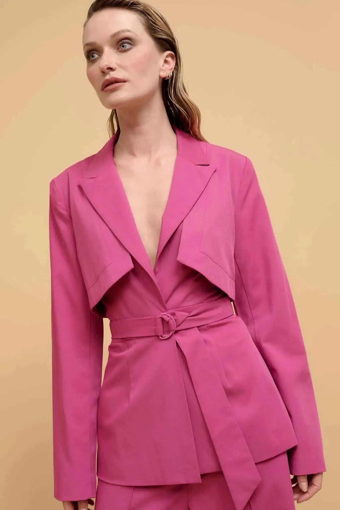 Push the Envelope Layered Belted Blazer sold by Promesa product image thumbnail 2