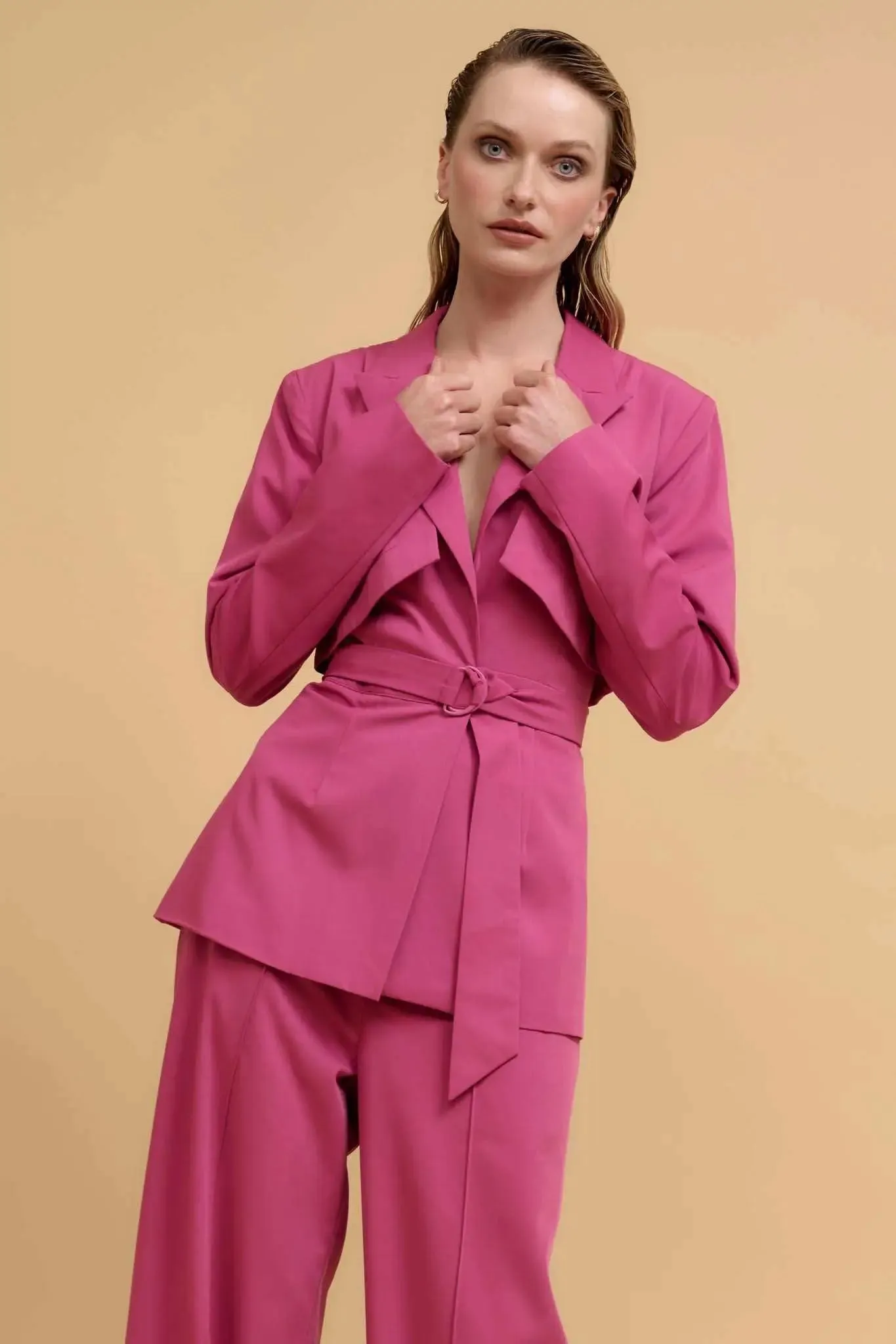 Push the Envelope Layered Belted Blazer sold by Promesa product image thumbnail 5