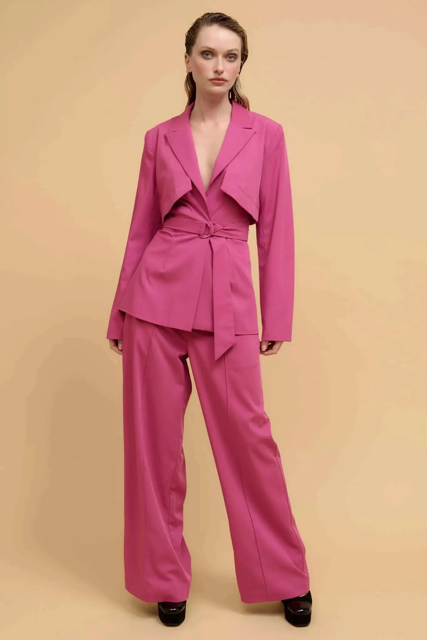 Push the Envelope Layered Belted Blazer sold by Promesa product image thumbnail 3