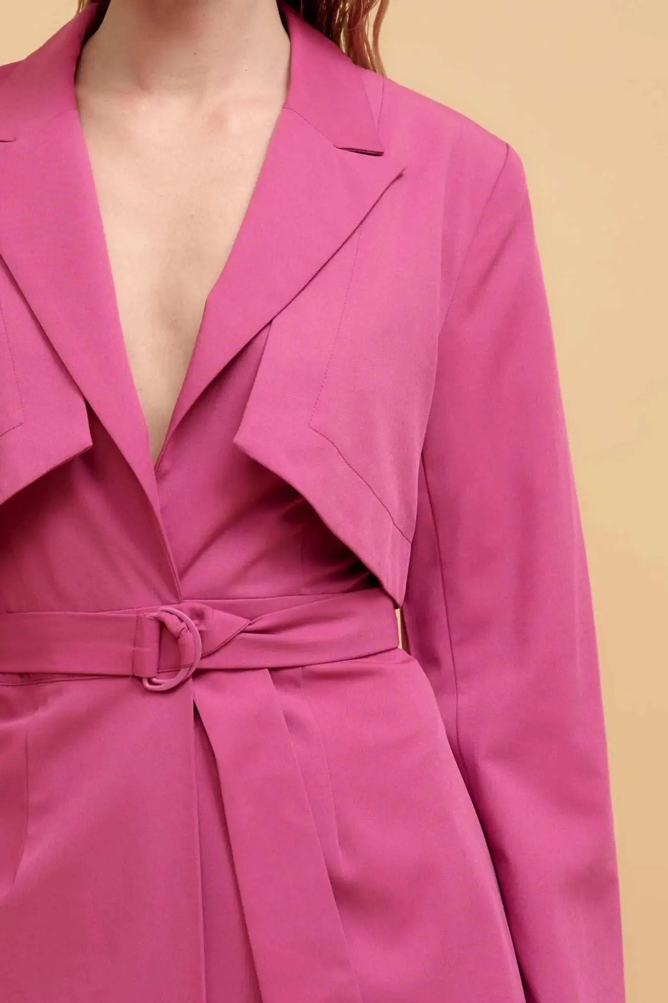 Push the Envelope Layered Belted Blazer sold by Promesa product image thumbnail 4