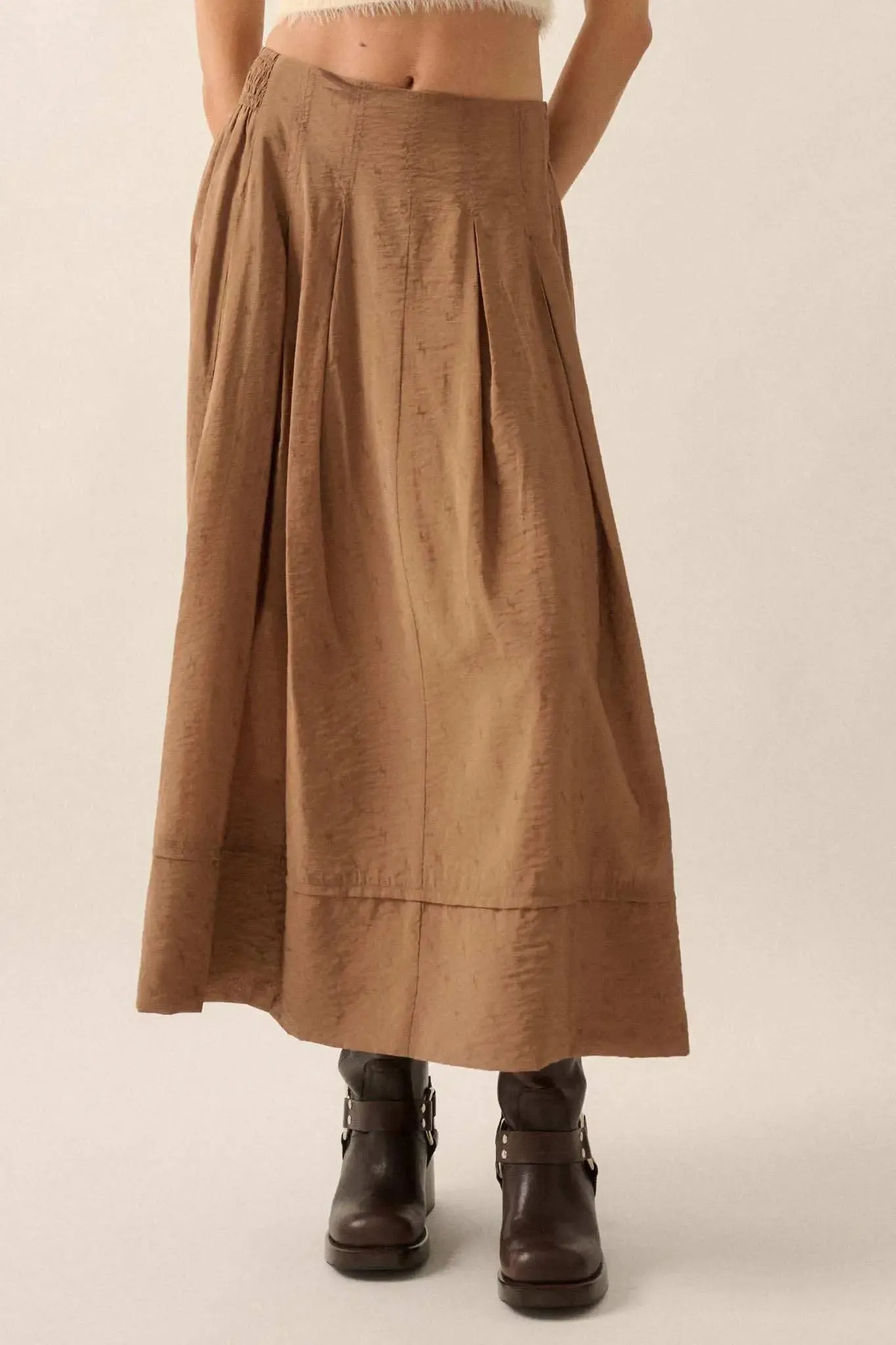 Poetry in Motion Pleated Jacquard Midi Skirt sold by Promesa product image thumbnail 2