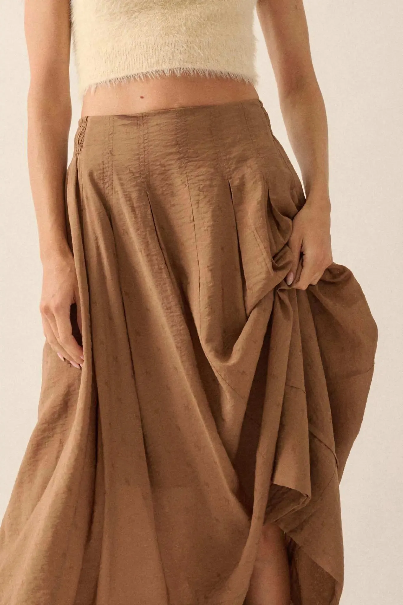 Poetry in Motion Pleated Jacquard Midi Skirt sold by Promesa product image thumbnail 3