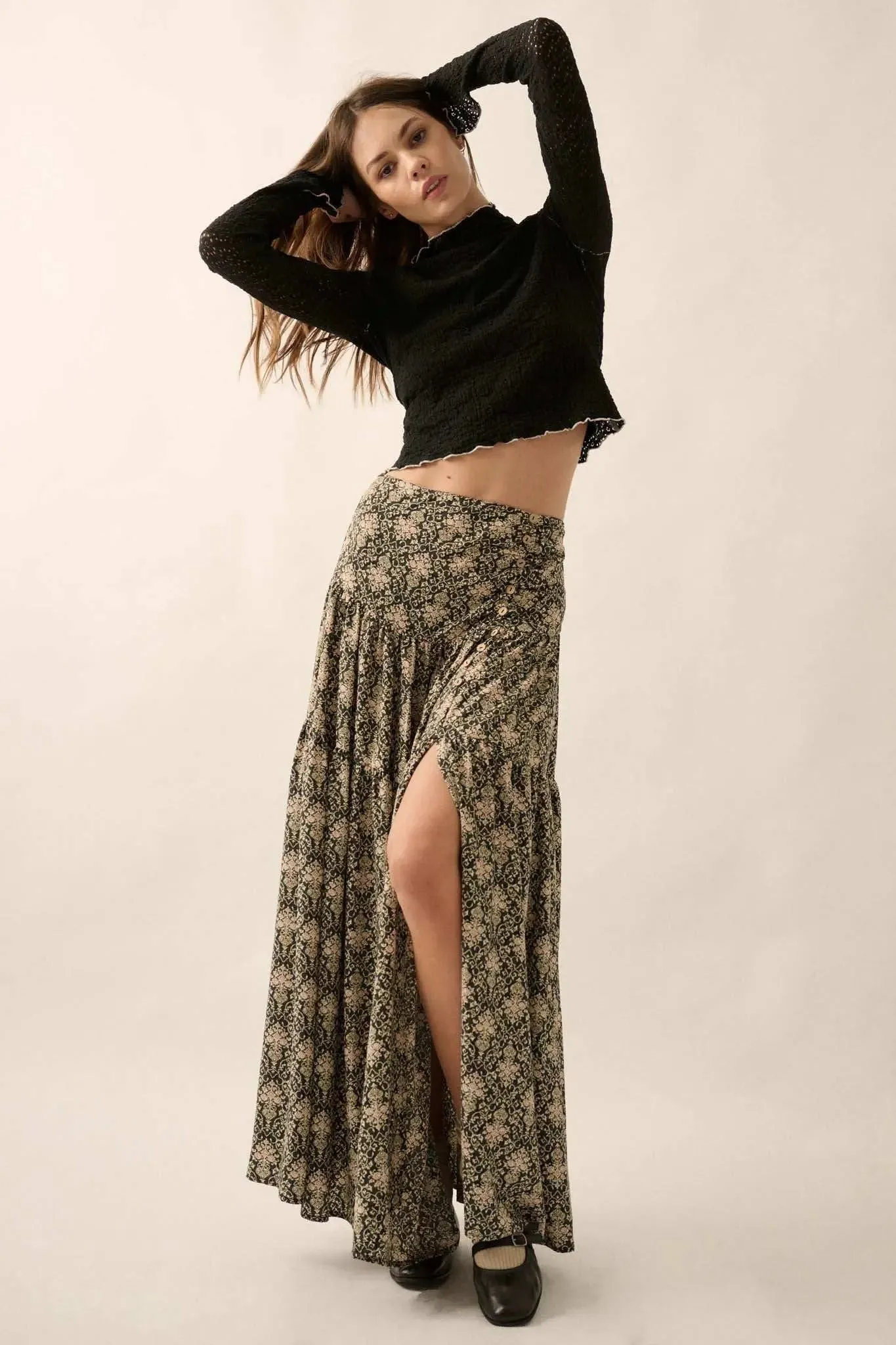 Dainty Daisy Floral Lace Mock-Neck Top sold by Promesa product image thumbnail 5