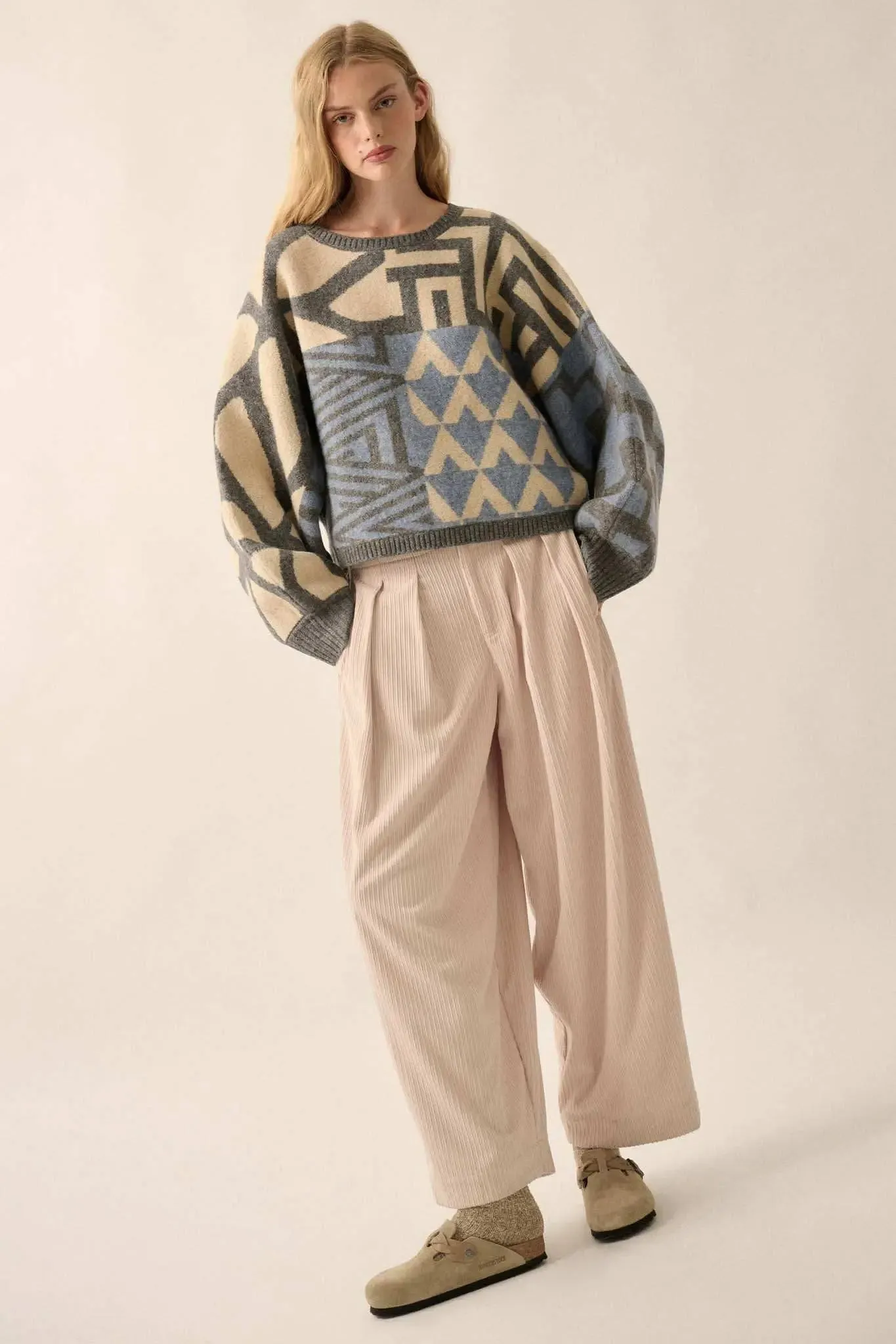 Shaping Up Multicolor Geometric Sweater sold by Promesa product image thumbnail 4