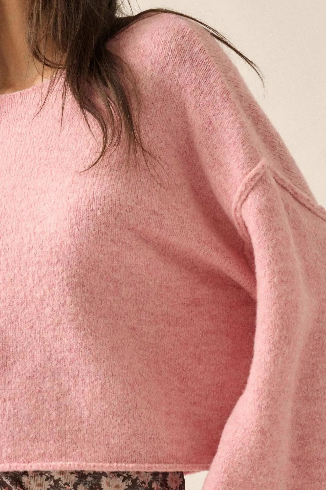 Good Life Exposed-Seam Rolled-Edge Sweater sold by Promesa product image thumbnail 4