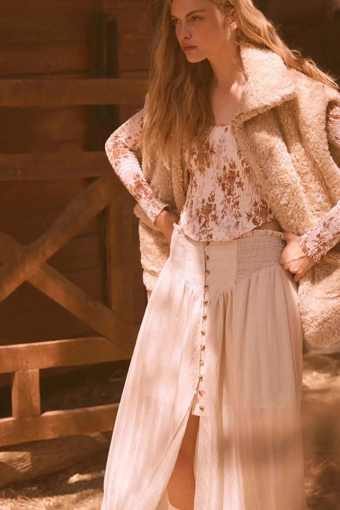 Wildflower Heart Smocked Floral-Print Corset Top sold by Promesa product image thumbnail 3