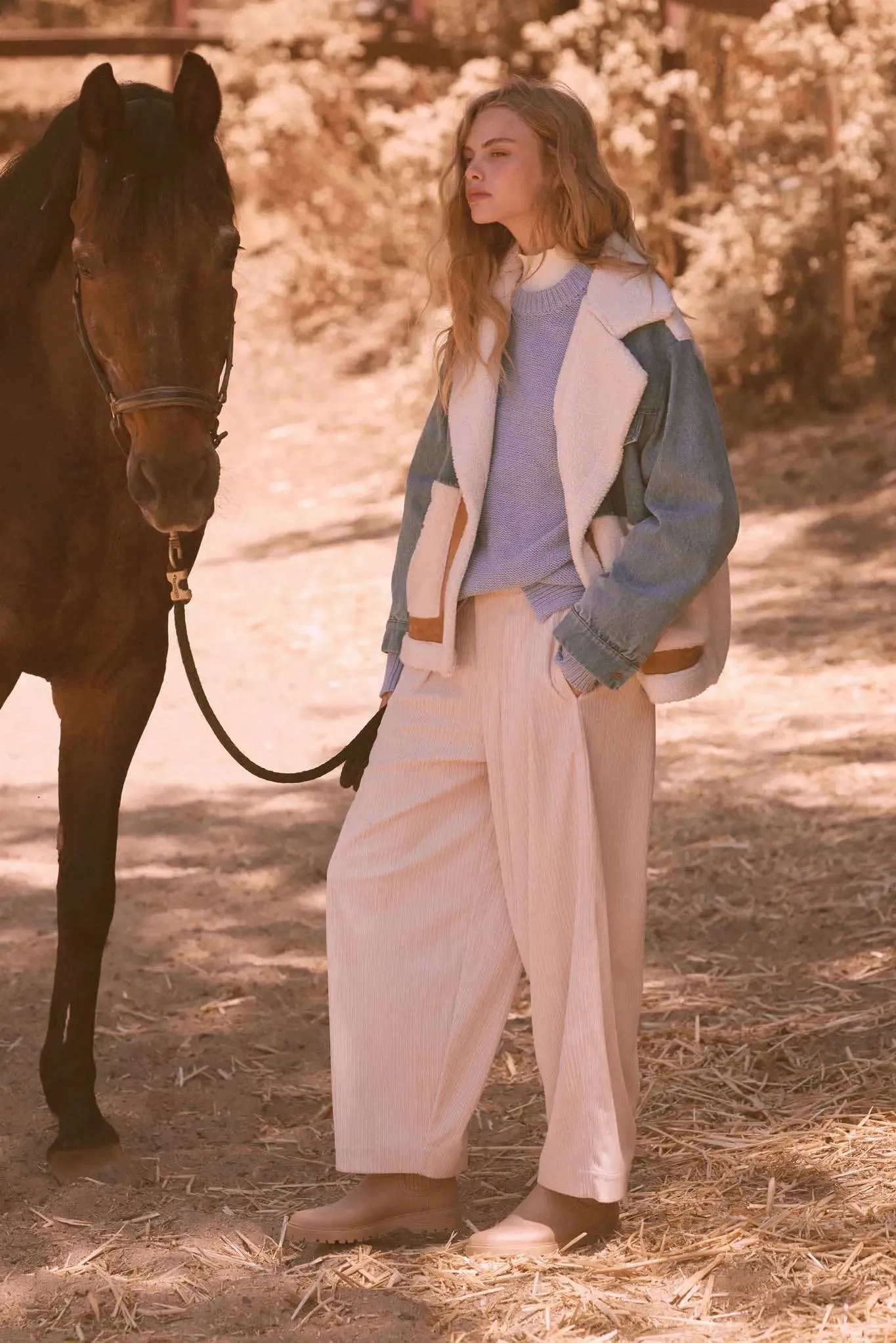 Into the Groove Pleated Wide-Leg Corduroy Pants sold by Promesa product image thumbnail 3