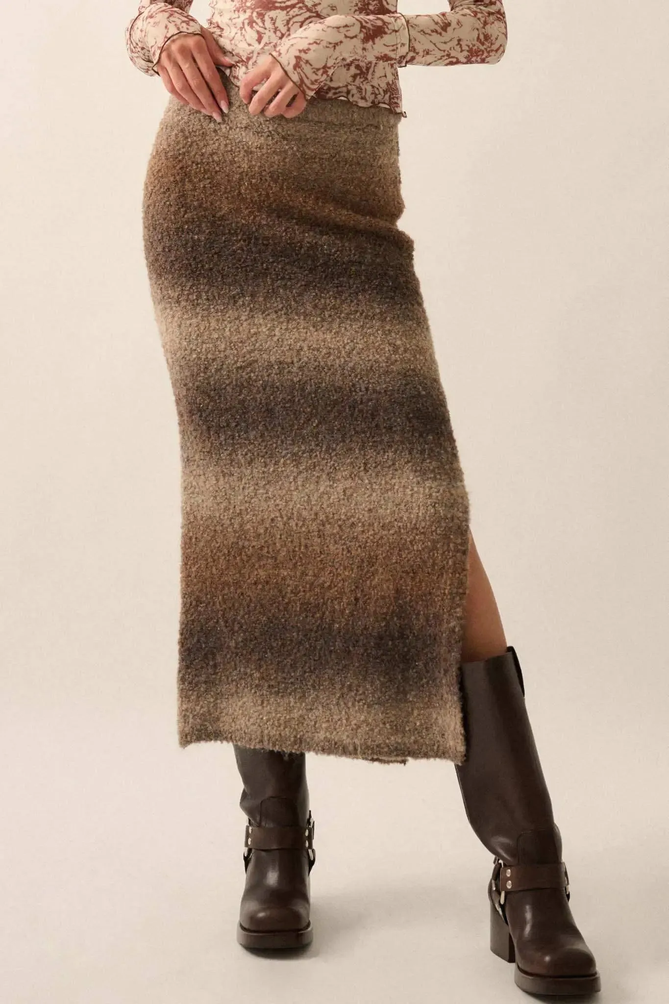 Hue Are You Ombre Knit Maxi Sweater Skirt sold by Promesa product image thumbnail 4