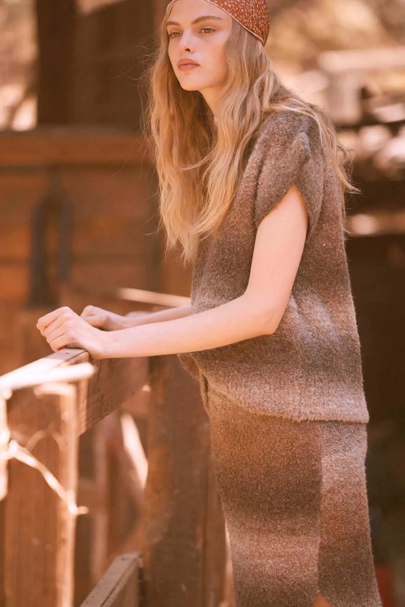 Good For Hue Ombre Knit Short-Sleeve Sweater sold by Promesa