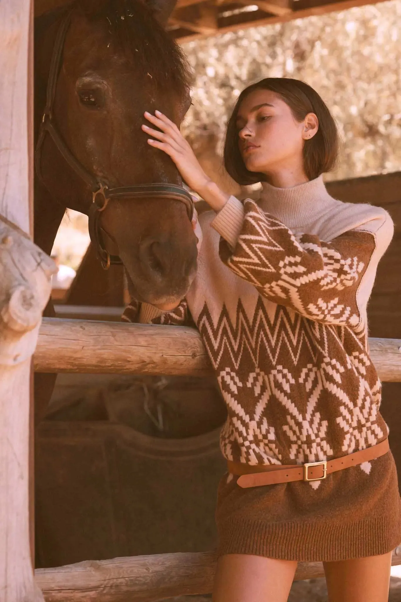 Peak Perfection Alpine Knit Mini Sweater Dress sold by Promesa product image thumbnail 3