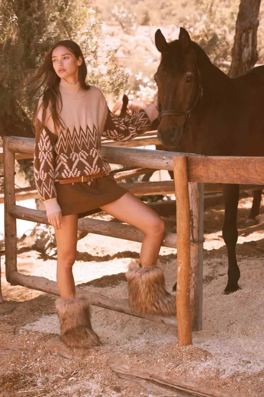 Peak Perfection Alpine Knit Mini Sweater Dress sold by Promesa