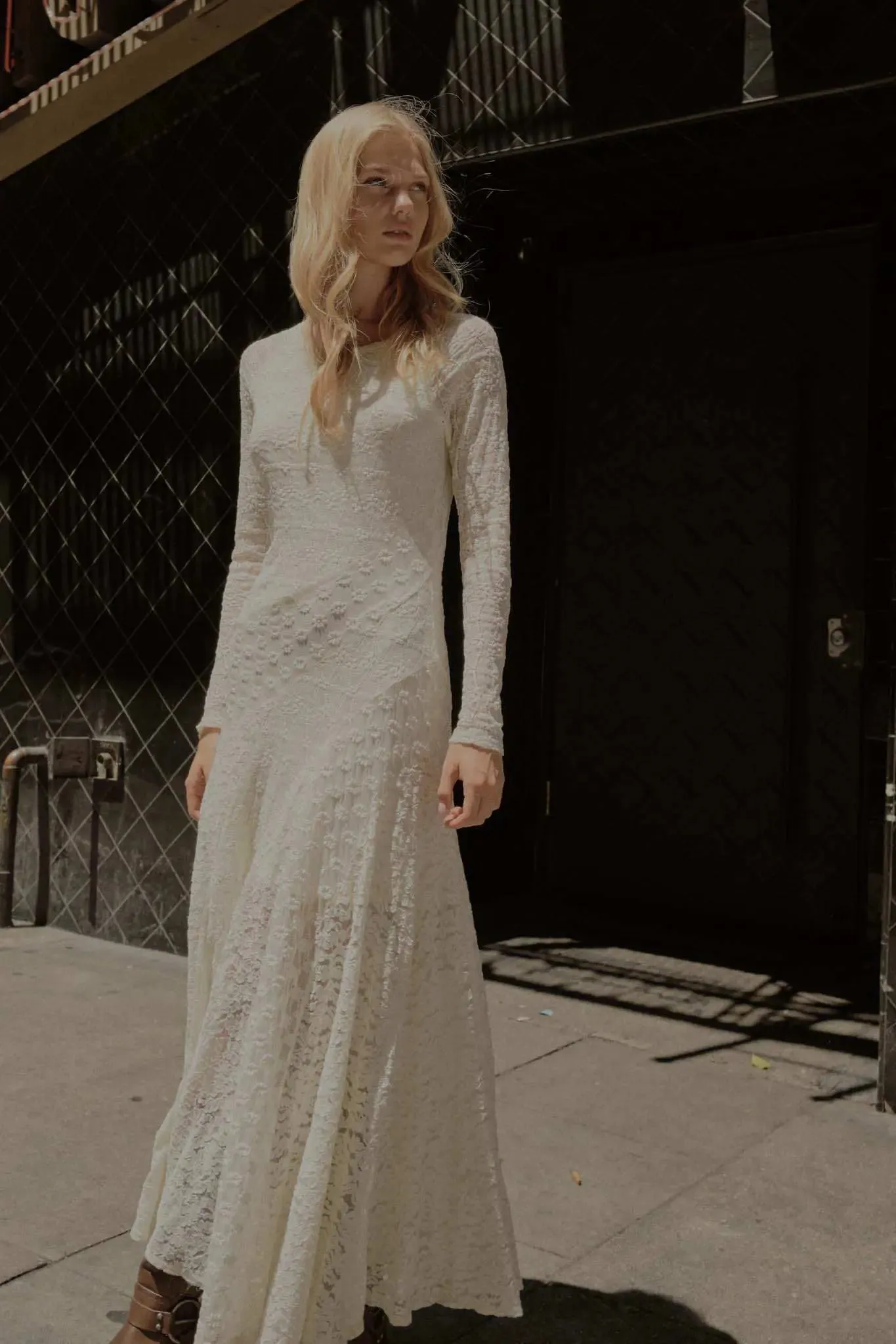 Pure Beauty Floral Lace Paneled Maxi Dress sold by Promesa product image thumbnail 3