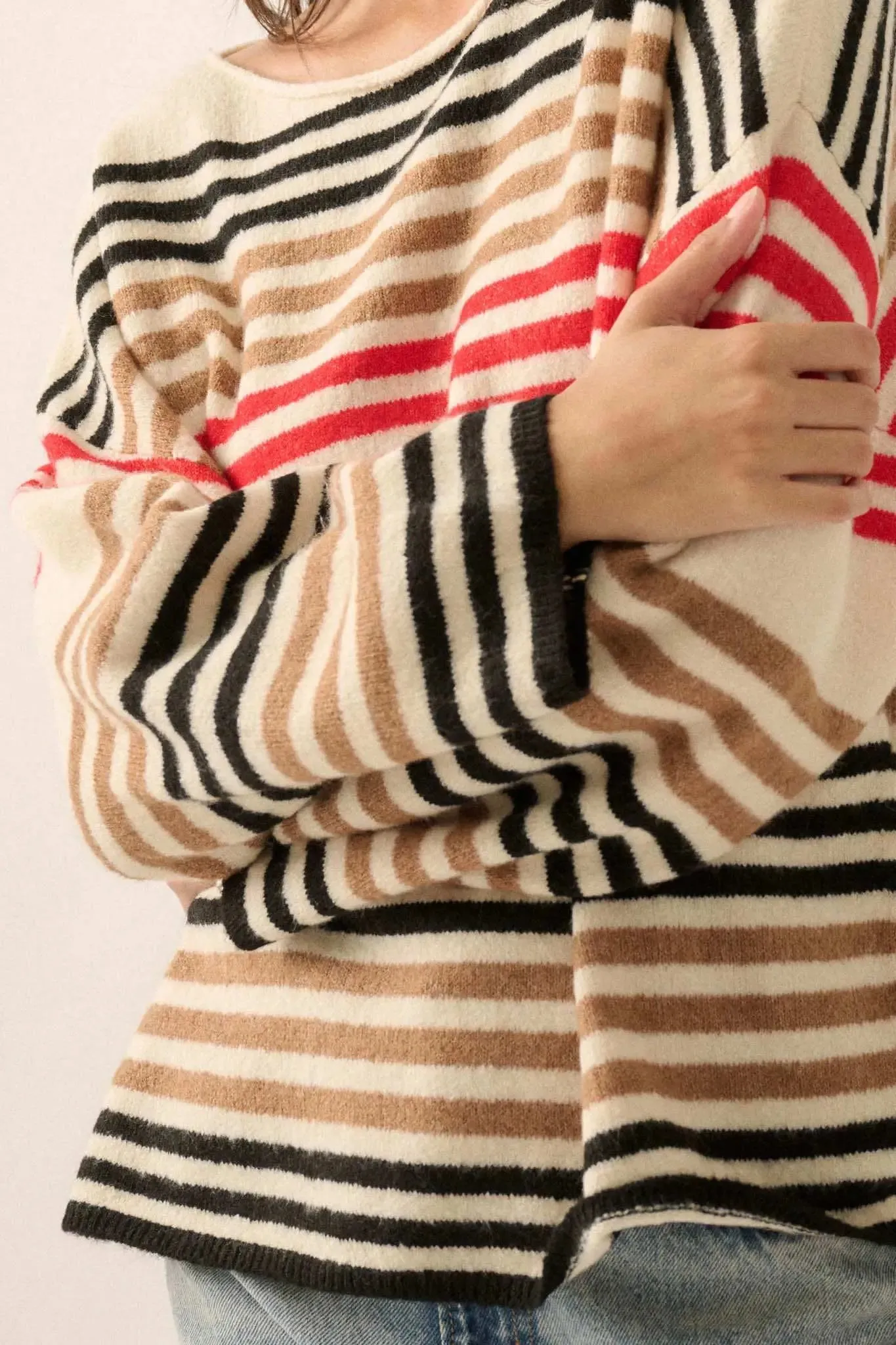 Along These Lines Multicolor Striped Knit Sweater sold by Promesa product image thumbnail 5