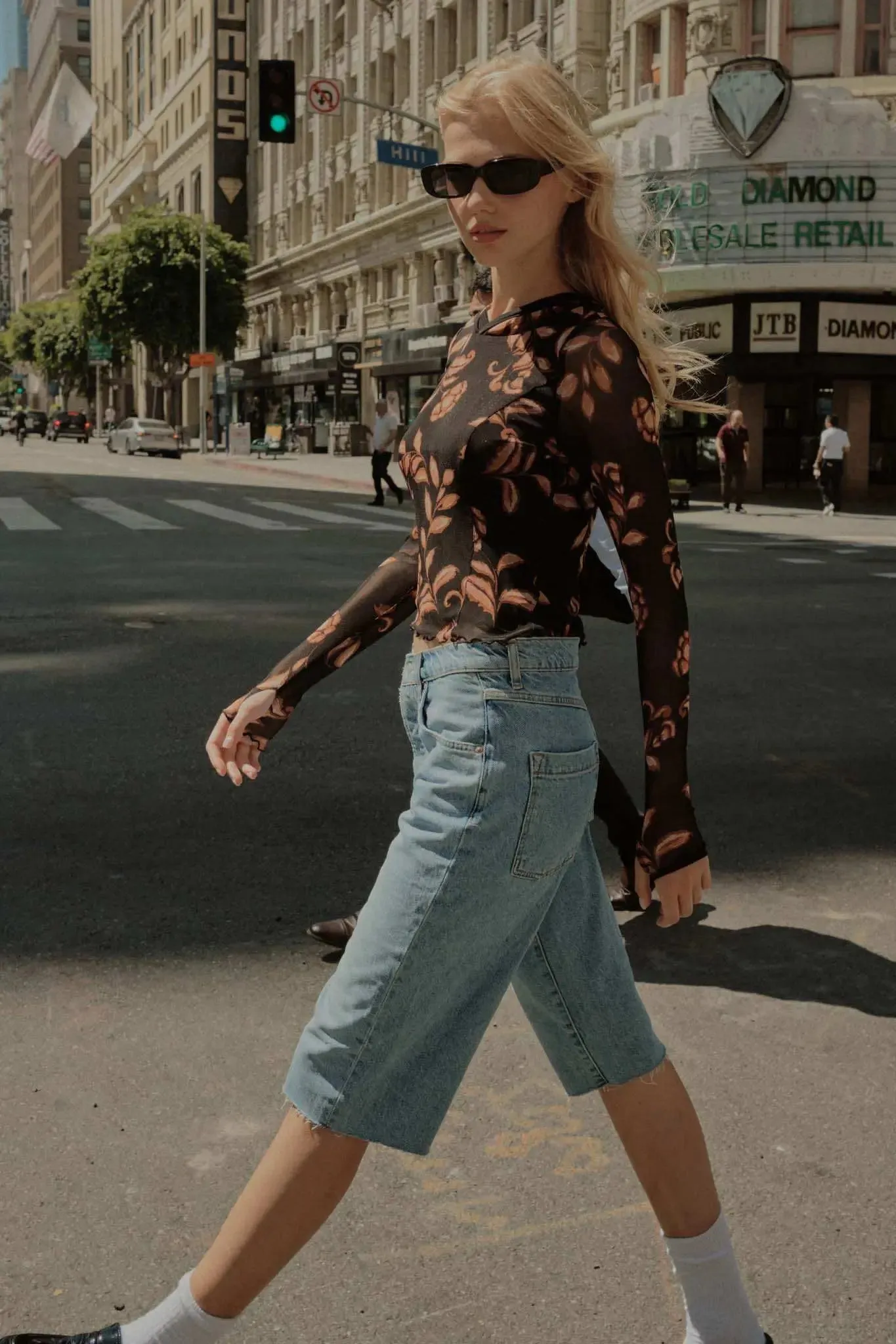 Fantastic Fall Floral Mesh Hooded Thumbhole Top sold by Promesa product image thumbnail 2