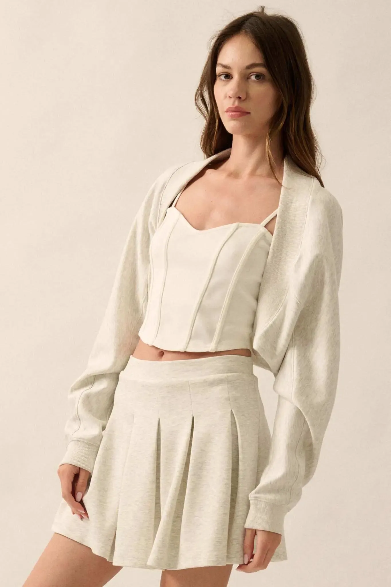 Premium Scuba Open-Front Shrug Cardigan sold by Promesa product image thumbnail 3