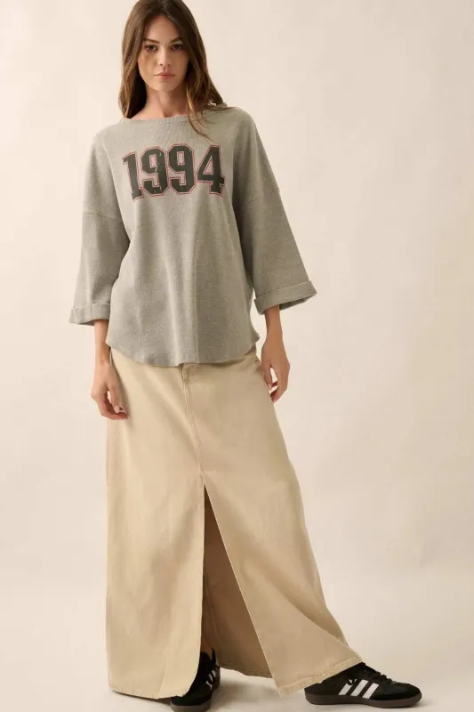 1994 Three-Quarter Sleeve Thermal Graphic Tee sold by Promesa