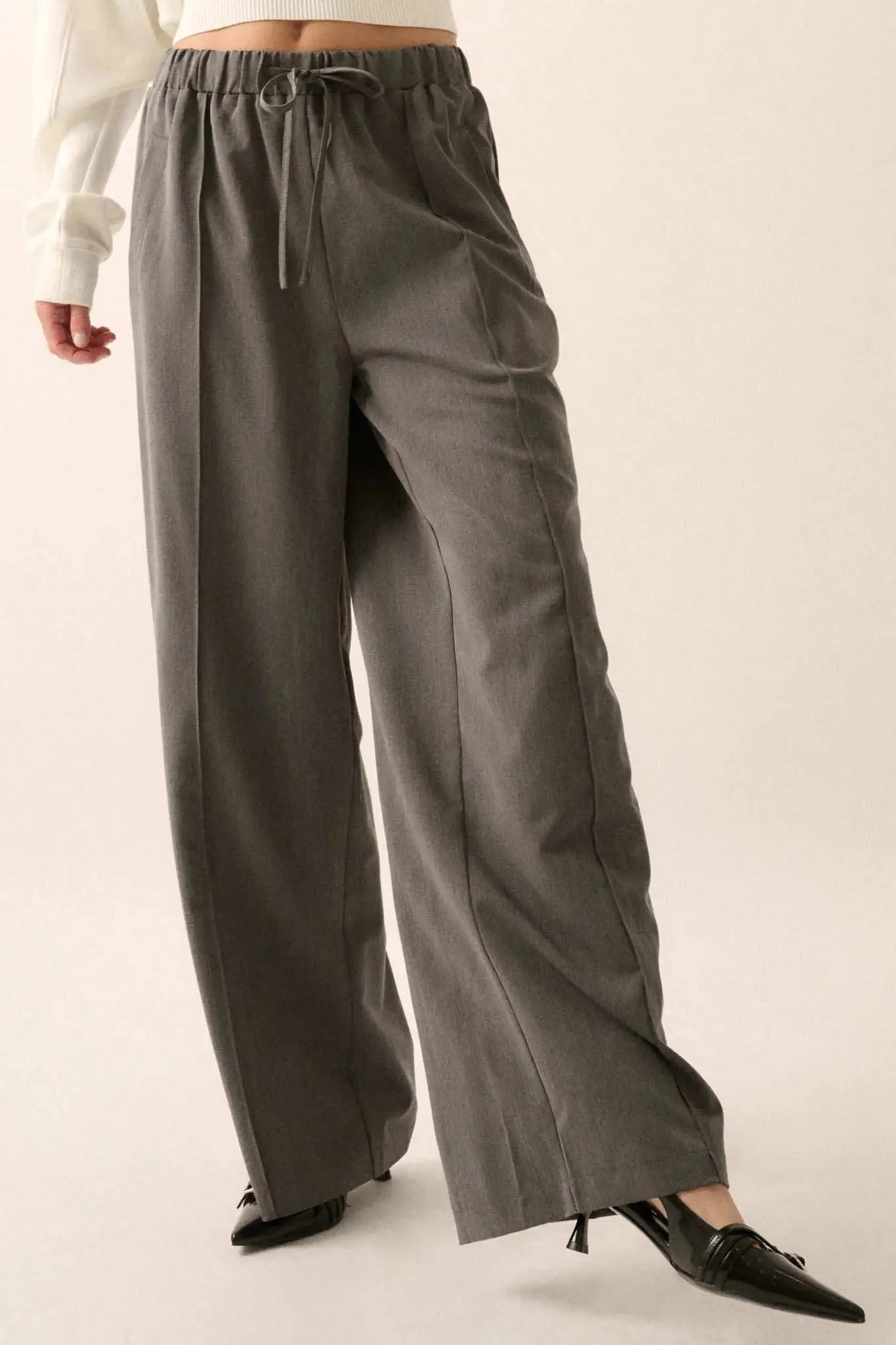 Step Above Twill Wide-Leg Drawstring Pants sold by Promesa product image thumbnail 2