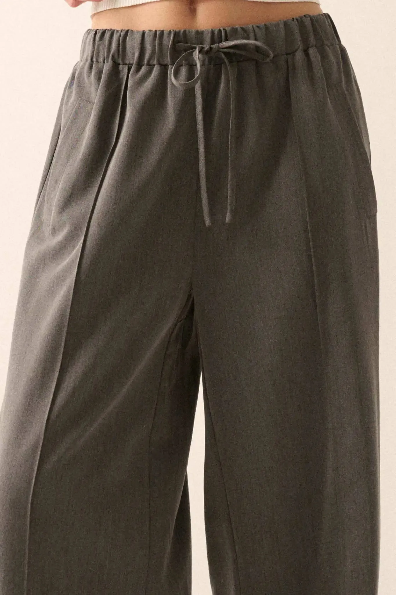 Step Above Twill Wide-Leg Drawstring Pants sold by Promesa product image thumbnail 3