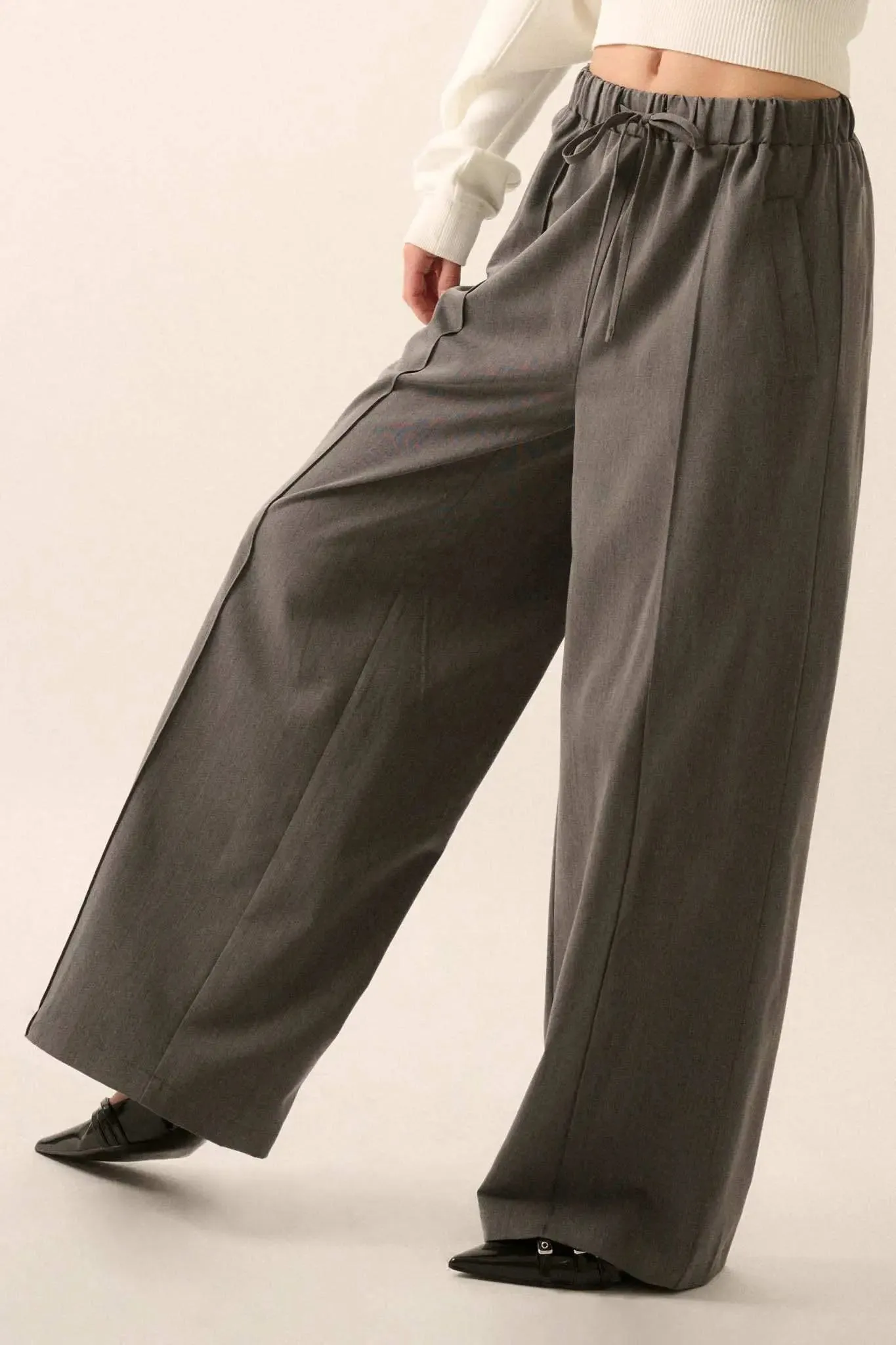 Step Above Twill Wide-Leg Drawstring Pants sold by Promesa product image thumbnail 5