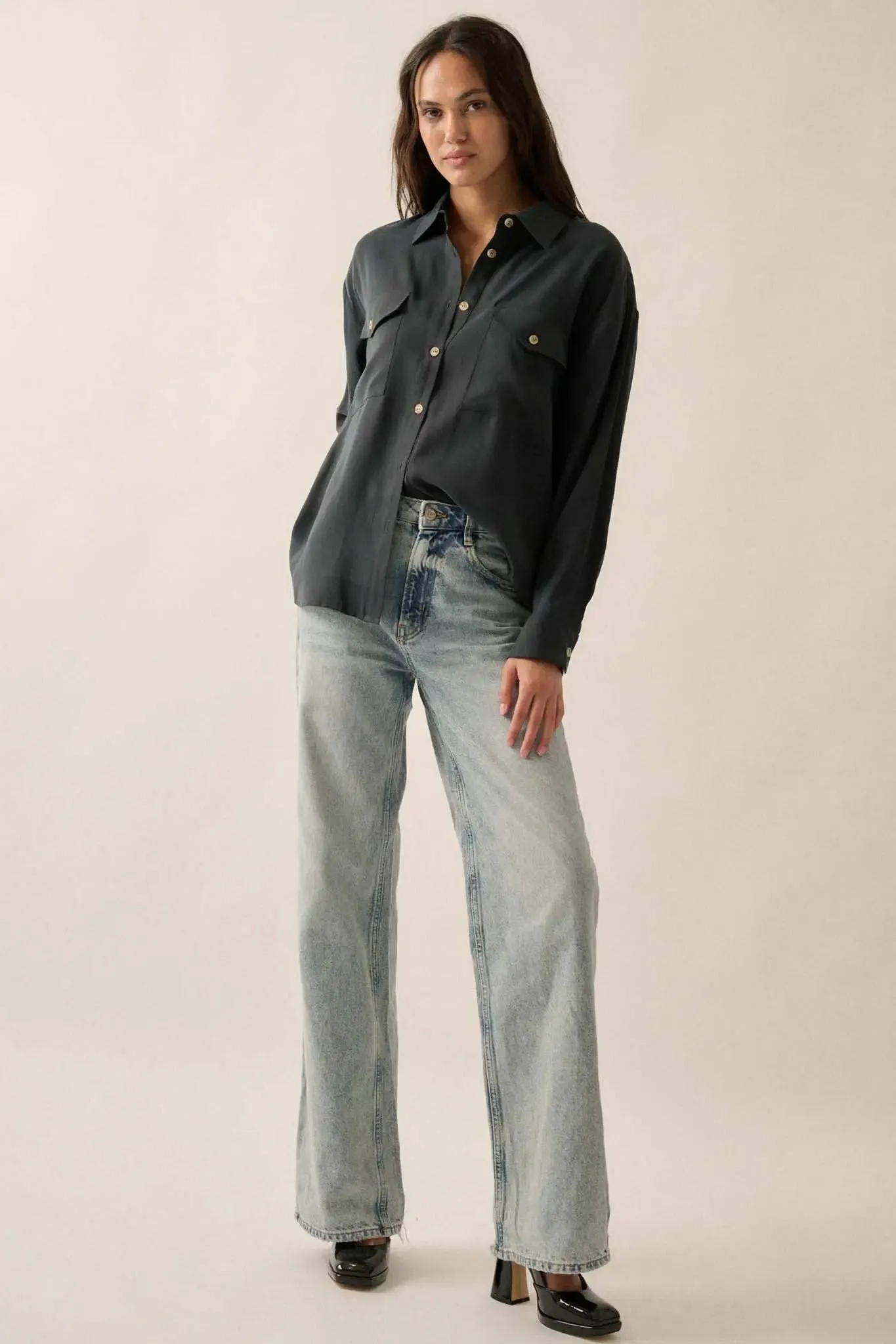 Work Ethic Solid Button-Up Pocket Shirt sold by Promesa product image thumbnail 5