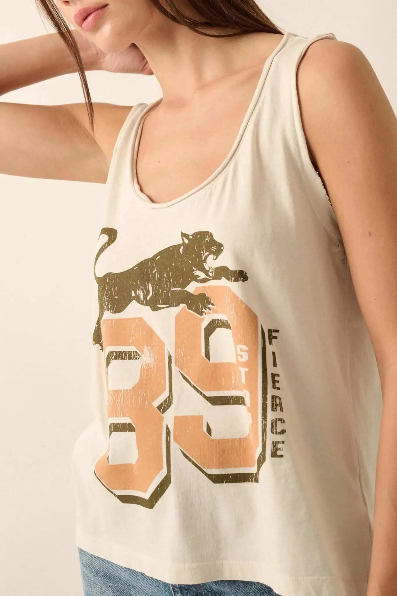 Panther '89 Raw-Edge Graphic Tank Top sold by Promesa product image thumbnail 2