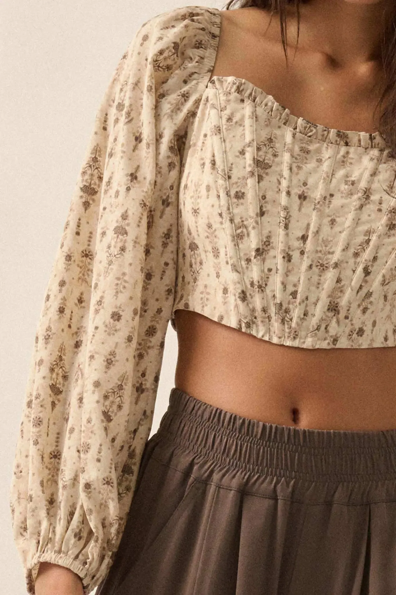 Making Magic Ornate Floral Corset Peasant Top sold by Promesa product image thumbnail 4